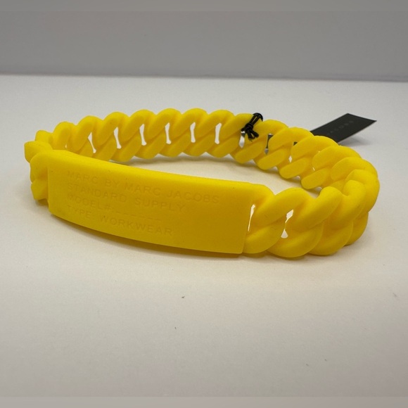 Marc by Marc Jacobs Safety Yellow braided silicone bracelet NWT - Picture 1 of 5